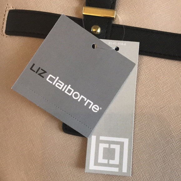 Beautiful Tan & Black Liz Claiborne Handbag - Picture 9 of 9